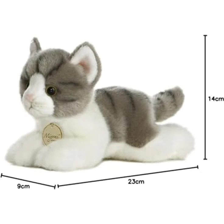 schmusekatze Mini Yoni grau/weiß 20 cm – Bild 3