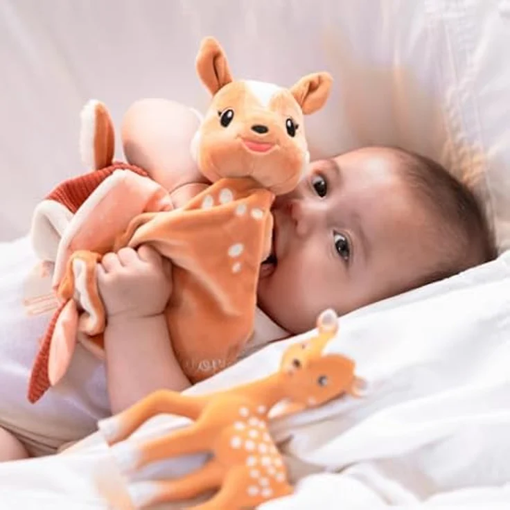 Vulli Doudou Multitexture, sensorische Bettdecke mit Befestigungssystem, mehrfarbig, geeignet ab 0 Monaten – Bild 2
