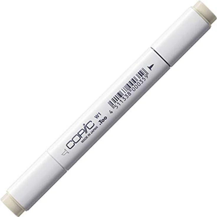 Copic Classic Marker Typ W - 1, warm gray No. 1, professioneller Layoutmarker mit breiter und feiner Spitze, schnelltrocknend und wischfest – Bild 1