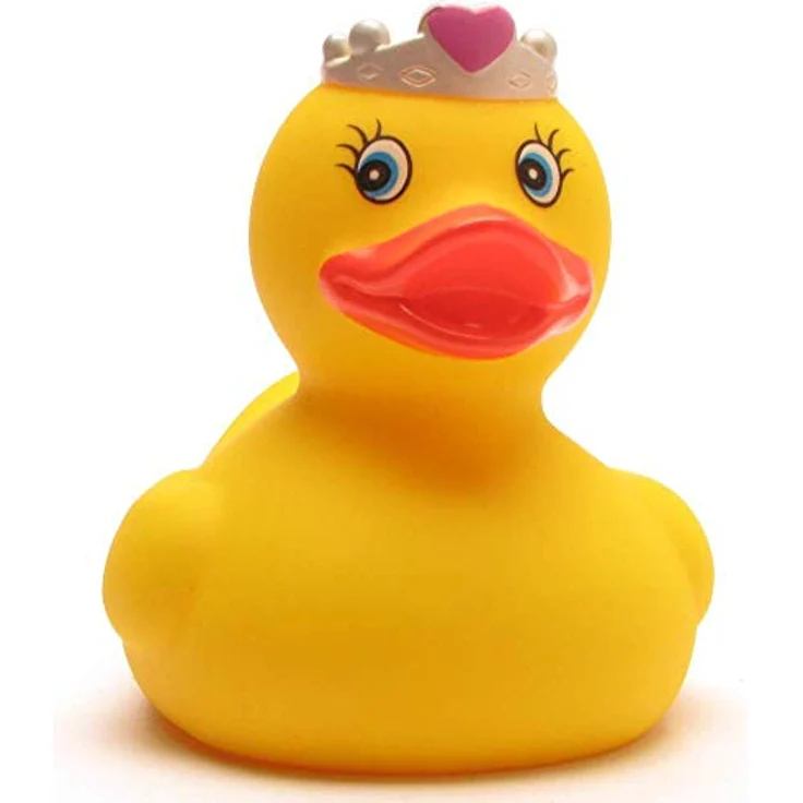 Duckshop Badeente - personalisierbar (Prinzessin Ente) mit max. 10 Zeichen Wunschtext, 8 cm, aus Vinyl – Bild 5