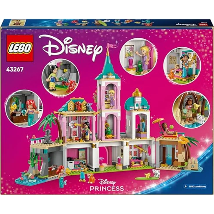 LEGO Disney Princess 43267 Prinzessinnenschloss mit Haustieren, 787 Teile, dreigeschossig, mehrfarbig, inkl. 10 Mini-Figuren – Bild 7
