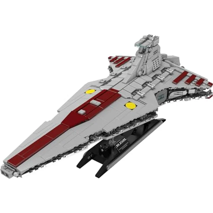 Mould King 21074 Super Star Destroyer Modell, Venator-Klasse Republik Angriffskreuzer, 1320 PCS Bausatz für Erwachsene mit Ständerfuß, detailgetreuem Design – Bild 2