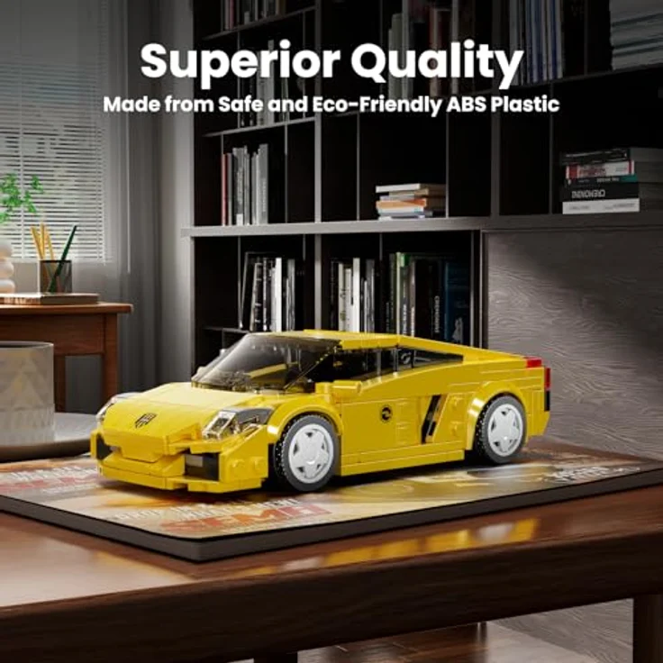 Mould King 27076 Technik Speed Champion Klemmbausteine Supersportwagen mit Acryl Vitrine, 342 Teile, kompatibel mit allen Markenbausteinen – Bild 4
