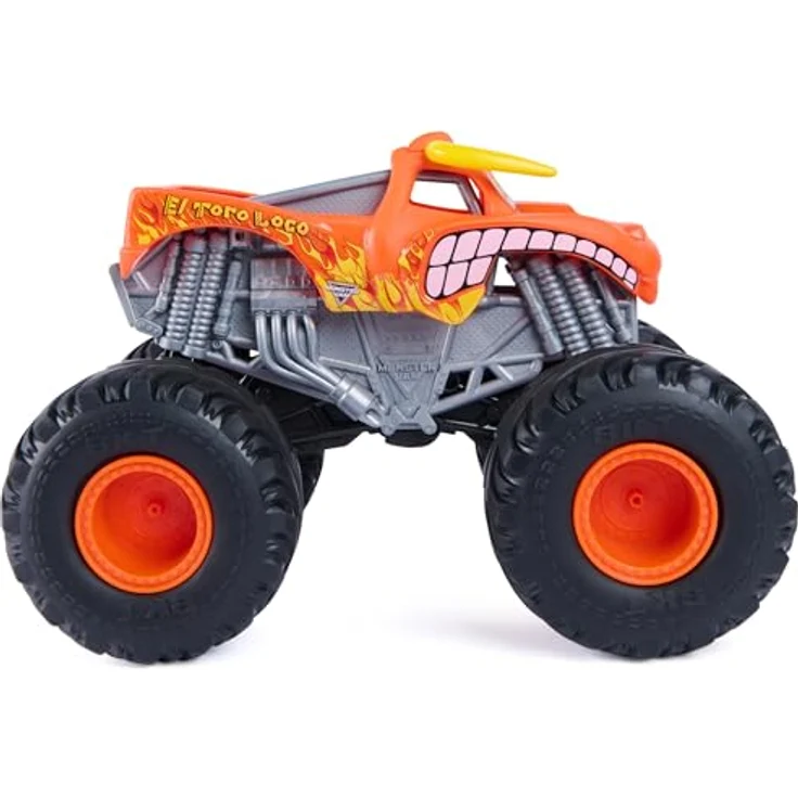 Nobrand Monster Jam 1:18 Rev 'N Roar El Toro Loco, ferngesteuertes Spielzeugauto mit Allradantrieb und ikonischem Sound – Bild 5