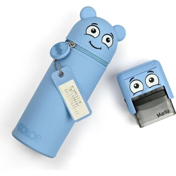 COLOP Federtasche Marky, 6.2 x 21.7 cm, trendiges Emoji-Design aus strapazierfähigem Silikon mit sicherem Reißverschluss – Bild 7