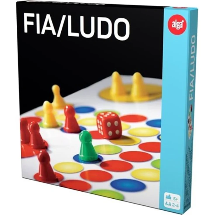 Alga Ludo, klassisches Brettspiel für 2-4 Spieler, ab 5 Jahren