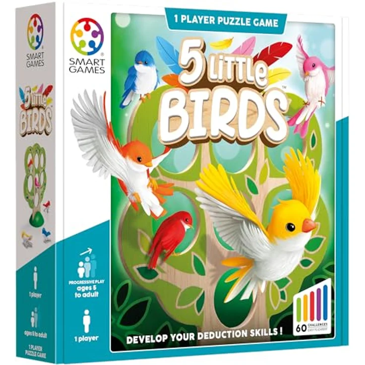 SmartGames 5 Little Birds, Puzzle Game mit 60 Herausforderungen, für Kinder ab 5 Jahren, Kunststoff – Bild 2