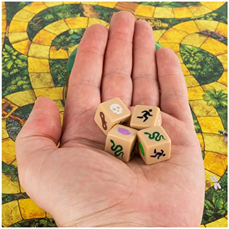 Spin Master Jumanji, Tischspiel für 2-4 Spieler, ab 8 Jahren, Sprache: Spanisch, Maße: 27,31 x 37,15 x 5,4 cm – Bild 7