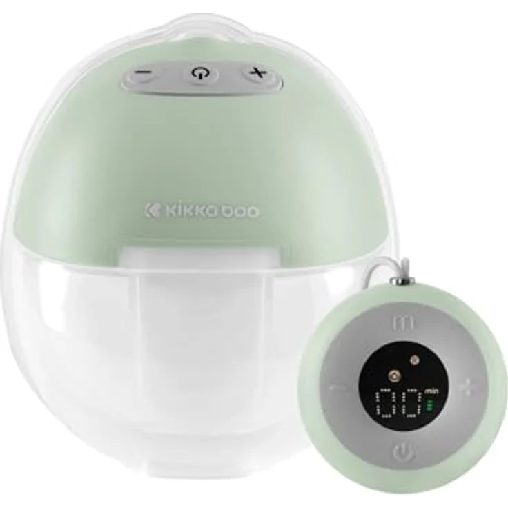 Kikka Boo Milchpumpe Iris elektrisch, 180 ml Fassung, 9 Saugstufen, zwei Modi, grün, mit Fernbedienung und Rückflussschutz – Bild 2