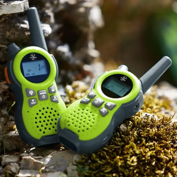 Haba Walkie Talkie Terra Kids, Walkie Talkie mit LED-Lampe, 5 km Reichweite, 8 Kanäle, abnehmbarer Gürtelclip – Bild 8