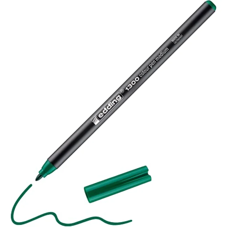 Edding 1300 Fasermaler medium - grün - Filzstift mit Rundspitze 2 mm für Schule, Mandala, Bullet Journal – Bild 1