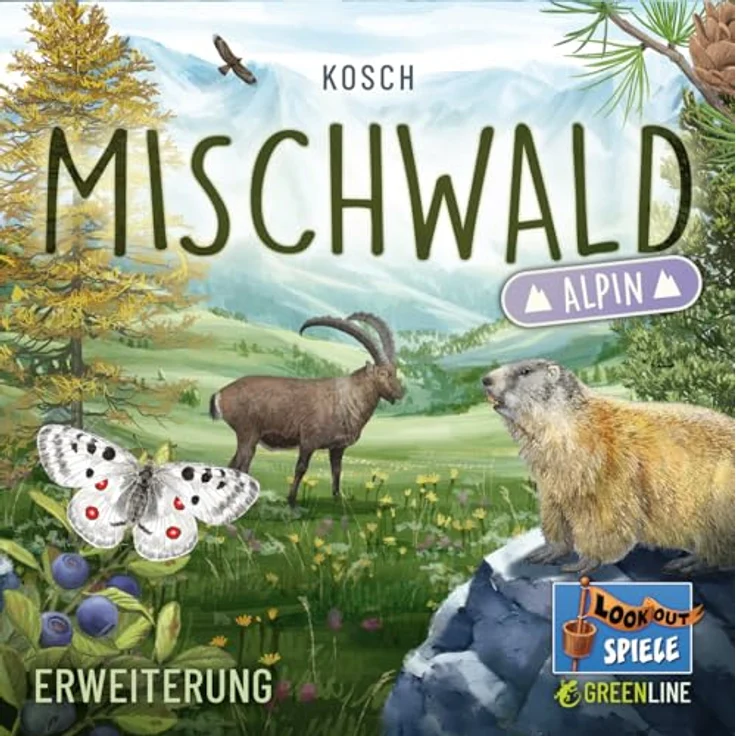 Lookout LOOD0064 Spiel, Mehrfarbig, Bunt - Brettspiel mit Erweiterung Alpin, 2 zusätzliche Baumarten, 2-5 Spieler, Ab 10+ Jahren, 60 Minuten Spielzeit - Preisvergleich – Bild 2