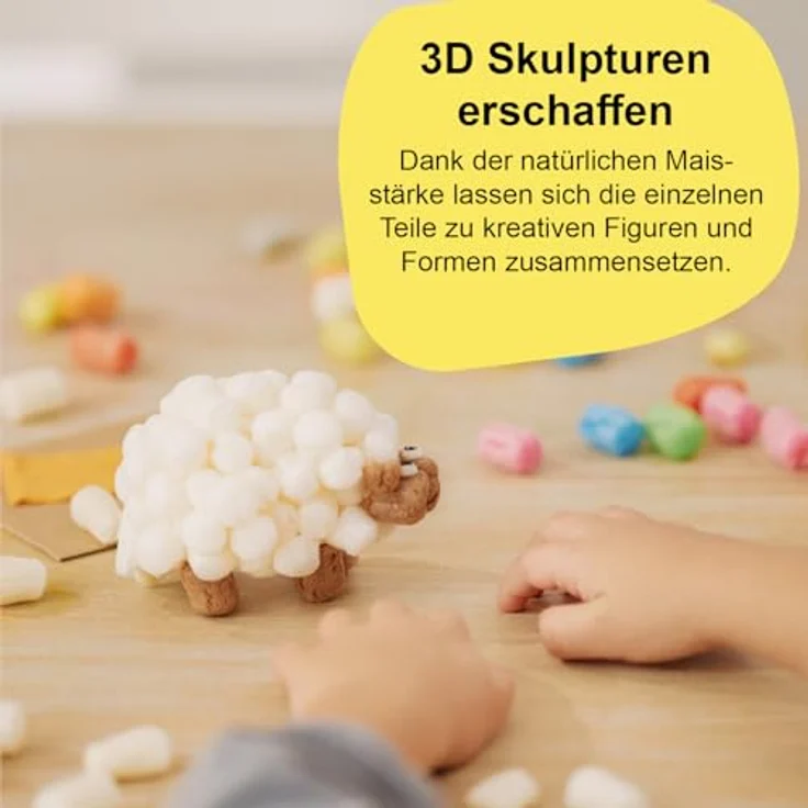 PlayMais Kreativset EDULINE 1000, Bastel Kreativität für Kinder ab 3 Jahren, nachhaltiges und biologisch abbaubares Material, 1000 Teile – Bild 6
