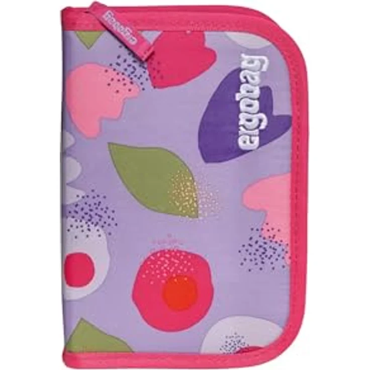 ergobag Federmäppchen Set 22-teilig, Lyra Buntstifte, Stundenplan-Fach, Kleingeld Fach, Lineal BlütenzauBär - Lila – Bild 1