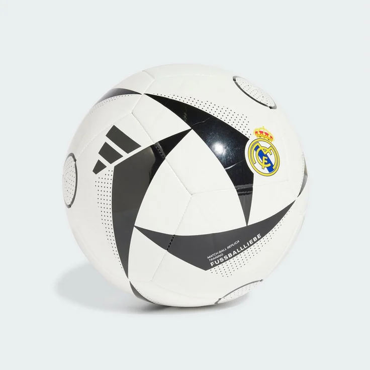 adidas Performance Fußball REAL MADRID HOME CLUB BALL, in den Heimfarben von Real Madrid, maschinengenäht mit robuster TPU-Oberfläche und Butyl-Blase – Bild 1