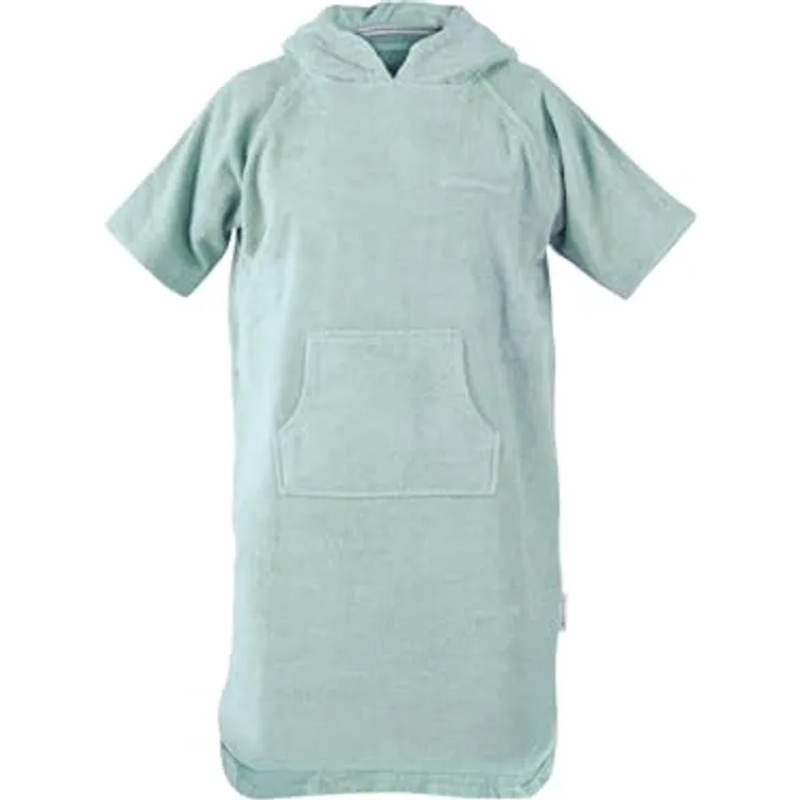 TOM TAILOR Junior Surf Poncho, 116-134cm, 100% Baumwolle/Frottier, Hautfreundlich und Pflegeleicht, UNI Türkis (Fresh Sage)