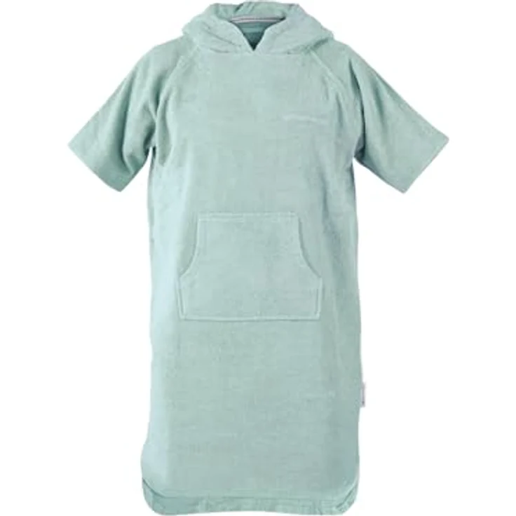 TOM TAILOR Junior Surf Poncho, 116-134cm, 100% Baumwolle/Frottier, Hautfreundlich und Pflegeleicht, UNI Türkis (Fresh Sage) – Bild 1