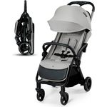 kk Kinderkraft APINO Buggy bis 22 kg, Liegebuggy, Leicht - 7,5kg, Automatisches zusammenklappen, Verstellbare Rückenlehne bis zur Liegeposition, ideal für Reisen, Grau
