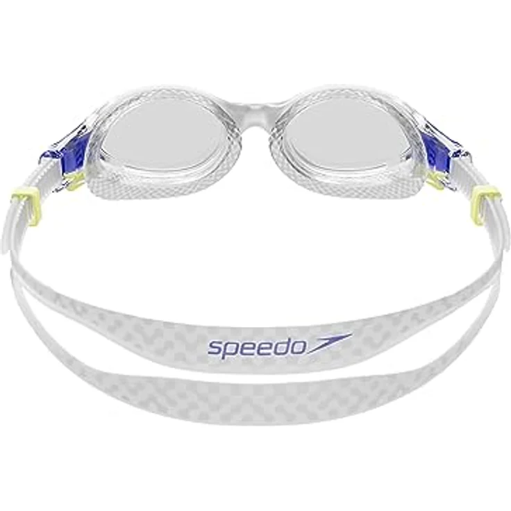 Speedo Unisex Kinder Biofuse 2.0 Schwimmbrille, Transparent/Echtes Kobaltblau/Zitronenniesel, One Size – Bild 4