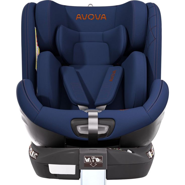 Avova Swan-Fix i-Size Reboarder-Kindersitz, 360° Drehfunktion, Isofix-Basis für Kinder 40-125 cm, River Blue