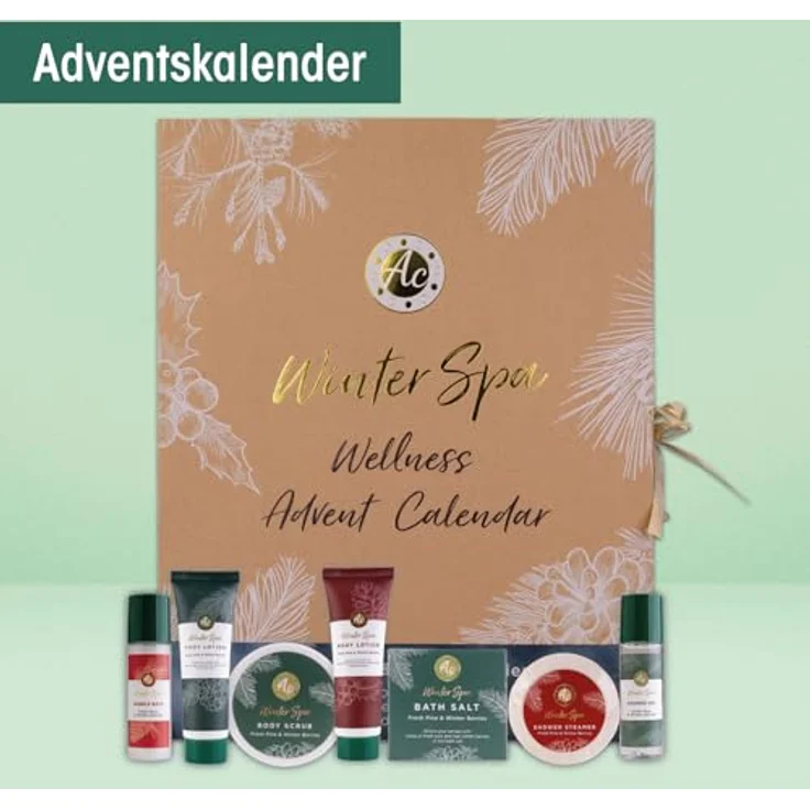 ACCENTRA Adventskalender Adventskalender WINTER SPA 2024, Buchförmige Box mit umweltfreundlichen und plastikfreien 24 liebevoll ausgewählten Überraschungen – Bild 5