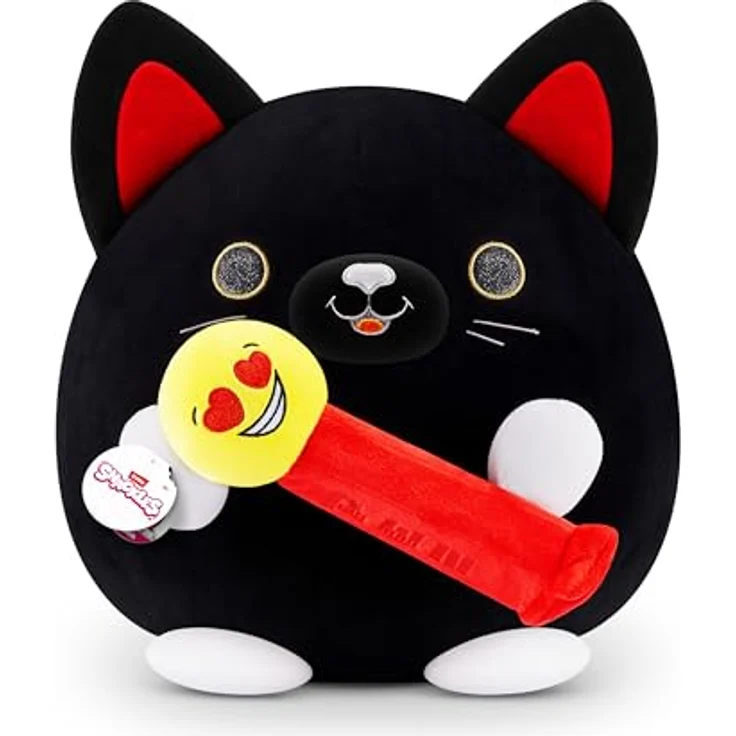 Snackles Series 1 Wave 2 Black Cat (PEZ) Plush, 35 cm, ultraweicher Kuschler und Sammlerstück – Bild 1