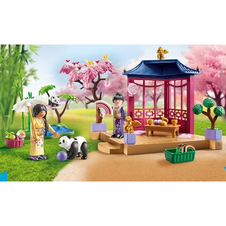 Playmobil® Asiatischer Garten mit Pandafütterung (71762), Playmobil My Life Konstruktions-Spielset, (111 St), Made in Europe – Bild 3