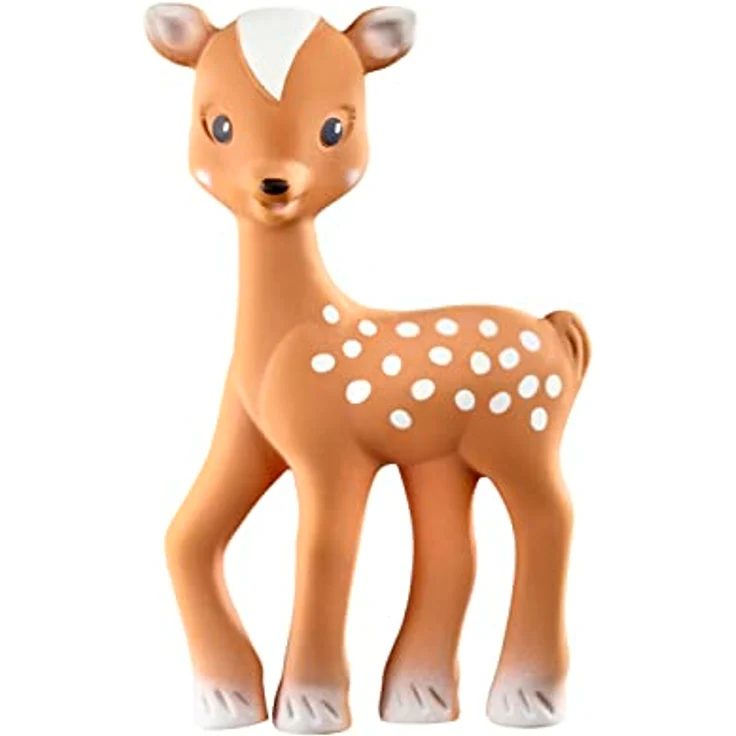 Vulli Fanfan-Set Rehkitz und Schmusetuch, multisensorisches Babyspielzeug aus Naturkautschuk mit Schnullerbefestigung, Geschenkidee zur Geburt, Kollektion Es war. – Bild 2
