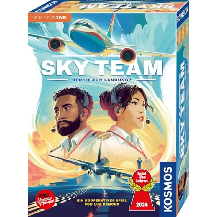 Kosmos 684044 Sky Team - Bereit zur Landung? Spiel des Jahres 2024, kooperatives Spiel für 2 Personen ab 12 Jahre, Strategiespiel, Brettspiel, Gesellschaftsspiel