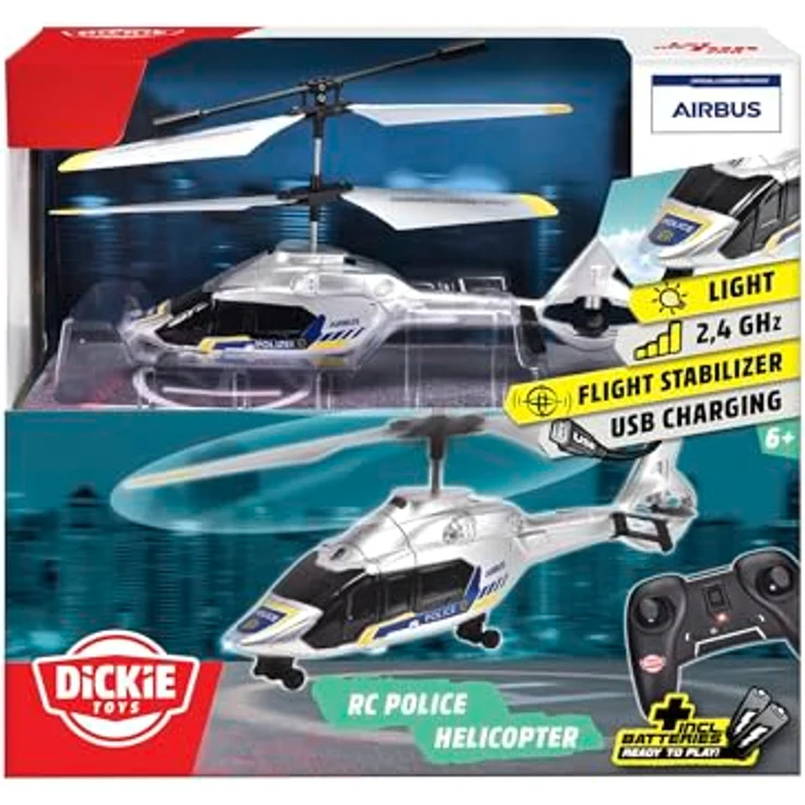 Dickie Toys RC Police Helicopter, RTR, mit Licht- und Soundeffekten, blau – Bild 8