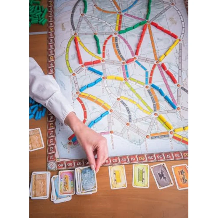 Days of Wonder Adventurer Bahn USA, Brettspiel zur Verbindung von Städten durch Waggonkarten, Französisch – Bild 7