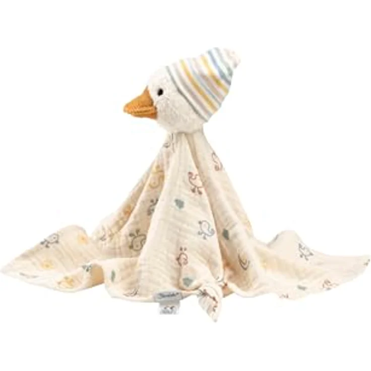 Sterntaler Kuscheltuch Ente Edda Lou aus Musselin, mit Rassel, Schnuffeltuch, Trösterchen für Jungen und Mädchen – Bild 4