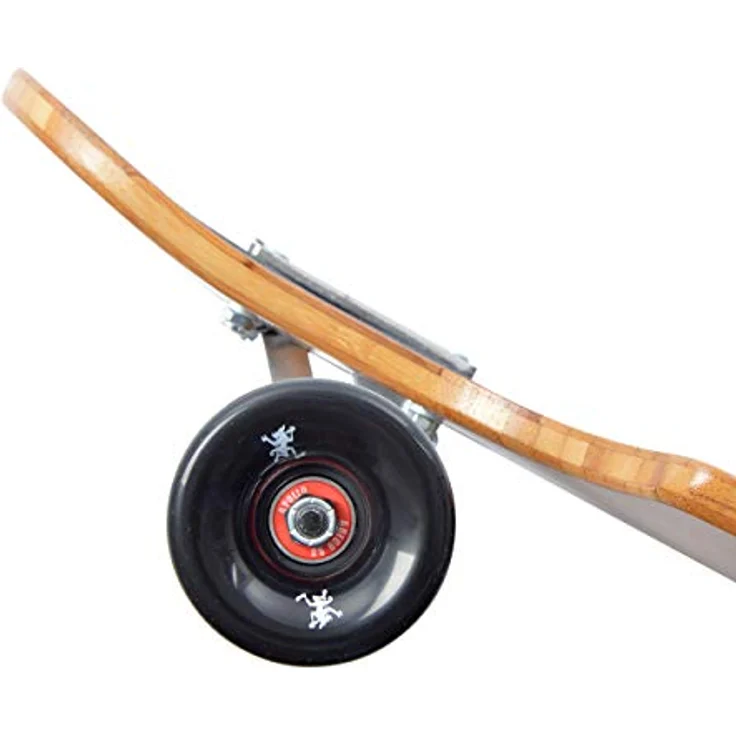 Apollo Longboard, Komplettboard mit Deck aus Bambus & Fiberglas, High-End Board mit ABEC 9 Kugellager, Flex 2 Longboards für Jugendliche und Erwachsene, Profi-Cruiser – Bild 3