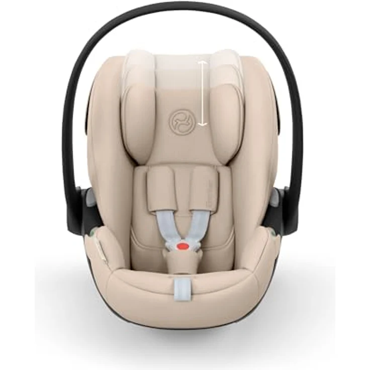 Cybex Cloud G3 i-Size Babyschale, 0-13 kg, Liegeposition, 180° Drehung, Sonnenverdeck, Almond Beige – Bild 6