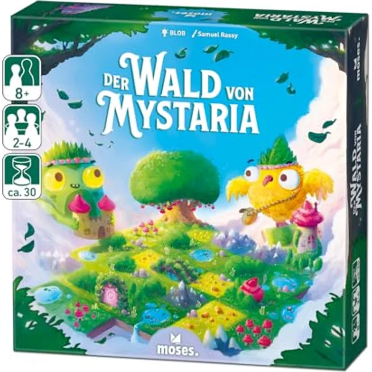 moses. Der Wald von Mystaria, stimmungsvolles Fantasy Legespiel & Taktik-Brettspiel für 2-4 Spieler, Familienspiel für Erwachsene & Kinder ab 8 Jahren, Yellow