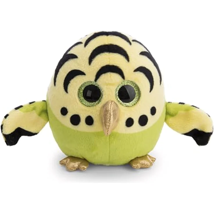 NICI Kuscheltier GLUBSCHIS Baby Wellensittich Bobbolito 13cm - grünes Plüschtier mit großen Glitzeraugen, perfekter Begleiter zum Kuscheln und Spielen, ideales Geschenk für Kinder und Erwachsene | 63052 – Bild 3