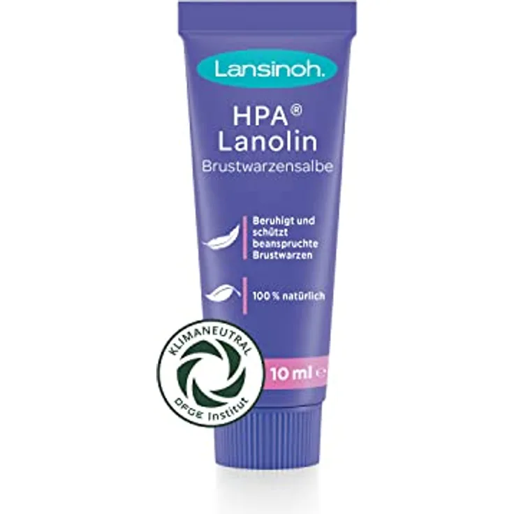 Lansinoh HPA Lanolin Brustwarzensalbe, 10 ml - 100% natürlich - beruhigt & schützt beanspruchte Brustwarzen - klimaneutral, 10940, Farblos - Preisvergleich