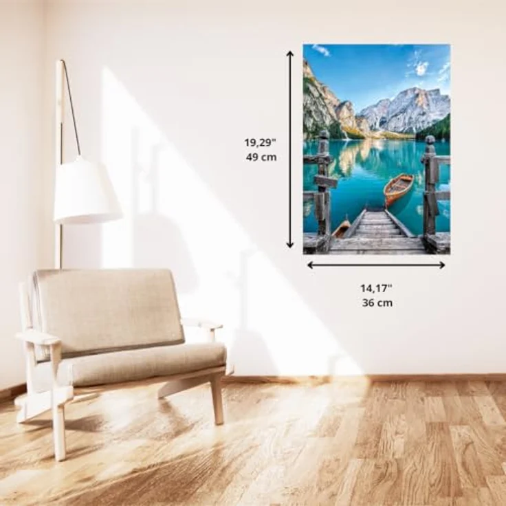 Clementoni 500 EL. Compact Braies Lake Puzzle, 500 Teile für Familien, hochwertiger Druck und nachhaltige Verpackung – Bild 3