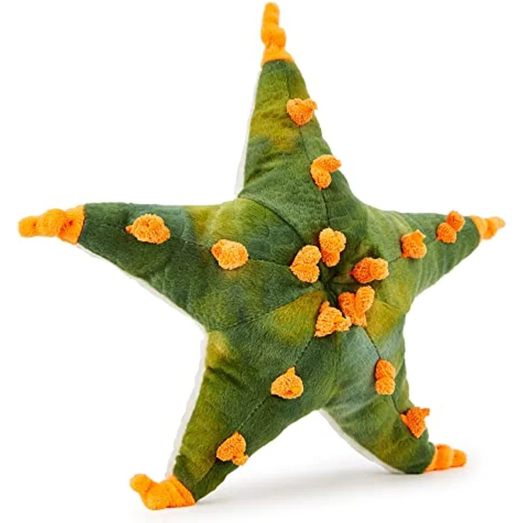 Zappi Co Nobbly-Seestern Plüschtier, grüner und orangefarbener, weich gefüllt, 23-25 cm, Kuscheltier für Neugeborene und kleine Kinder – Bild 4