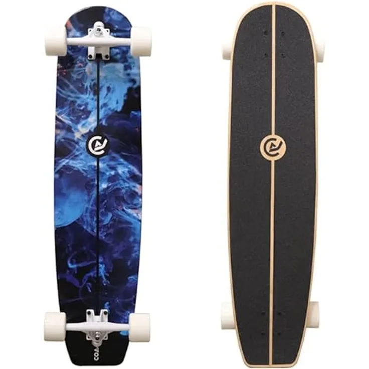 Coasto, Azur 36", Skateboard, Blau Schwarz, 36", Unisex-Adult