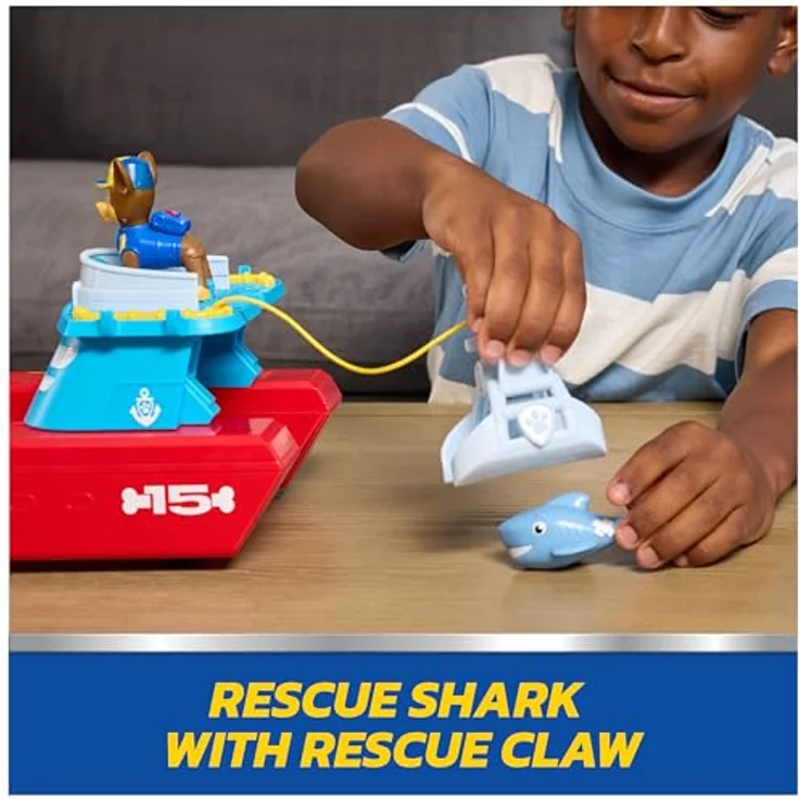 Paw Patrol PAW Sea Patroller, 23 cm Rettungsboot mit Chase Figur und Rettungs-Claw – Bild 5