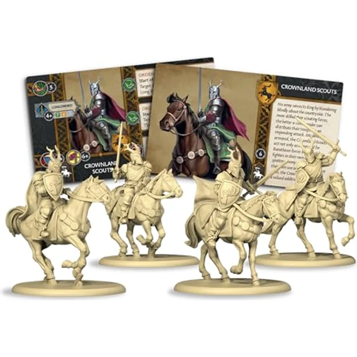 Cmon A Song of Ice & Fire - Crownland Scouts, Einheiten-Erweiterung mit 4 Miniaturen und Bewegungstableau – Bild 3