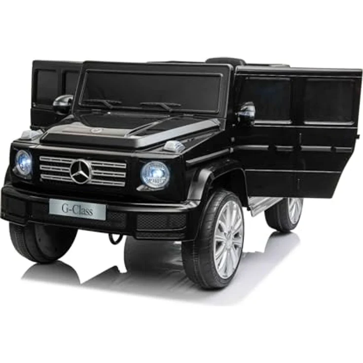 RIRICAR Elektrisches Elektroauto Mercedes G500 12V, schwarz, mit 2,4 GHz Fernbedienung, USB/SD Eingang, Hinterradfederung, Lithium-Batterie und LED-Lichtern, Originale Lizenz – Bild 3