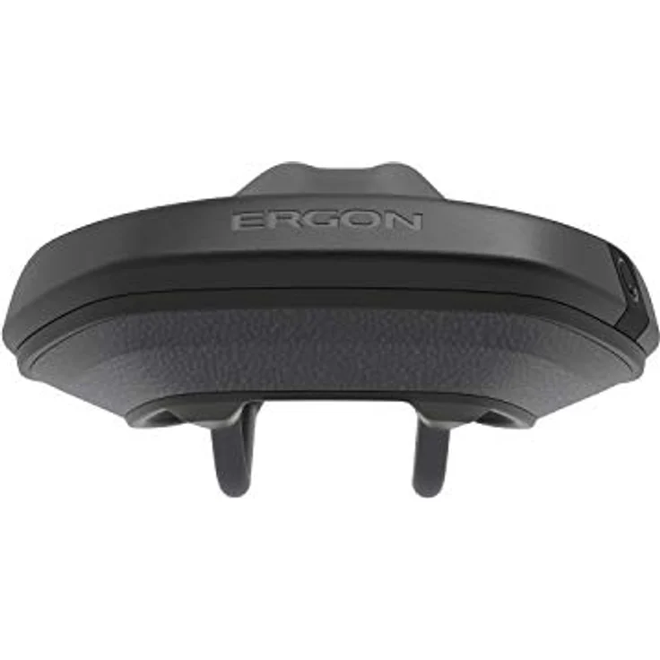 Ergon SMC Core Fahrradsattel MTB Comfort Frauen Medium-Large Schwarz-Grau, orthopädischer Gelschaum, maßgeschneiderte Prägung, flache Rückseite – Bild 4