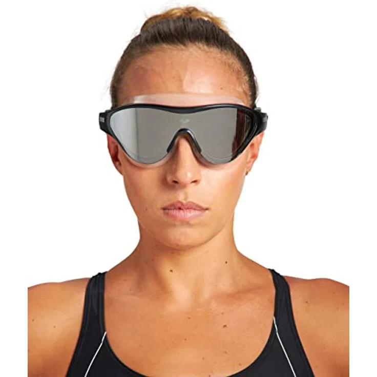 arena The One Verspiegelte Anti-Fog Unisex Schwimmbrille für Erwachsene, Taucherbrille mit Breiten Gläsern, UV-Schutz, Selbstjustierender Nasensteg, Orbit-Proof Dichtung – Bild 4