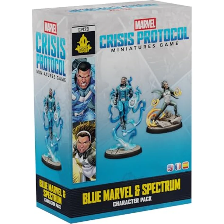 Asmodee Marvel: Crisis Protocol – Blue Marvel & Spectrum, Character Pack mit 2 Miniaturen, Multilingual, für 2 Spieler ab 14 Jahren, Spieldauer 90-120 Minuten – Bild 1