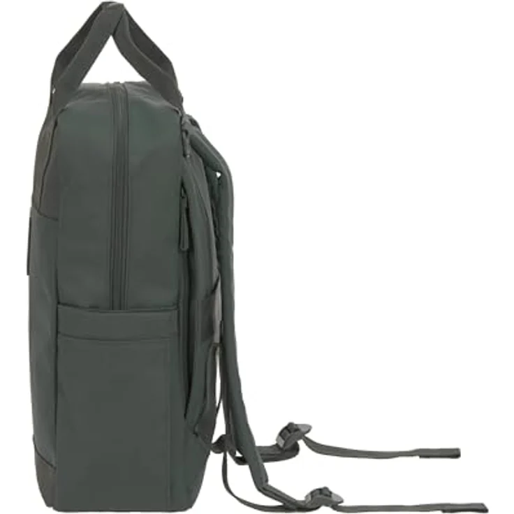LÄSSIG Vividal Backpack, Wickelrucksack mit Wickelunterlage, Kinderwagenbefestigung und Flaschenhalter, dunkeloliv – Bild 4