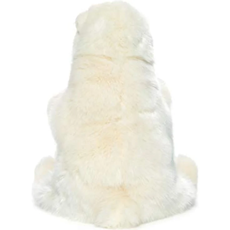 Hansa Creation Handpuppe Eisbär, flauschiges Kuscheltier mit robustem weißen Fell – Bild 7