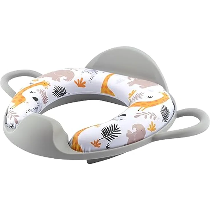 Lorelli Baby-Toilettensitz mit Rückenlehne, gepolstert, Spritzschutz, Handgriffe, 11 cm, Kunststoff