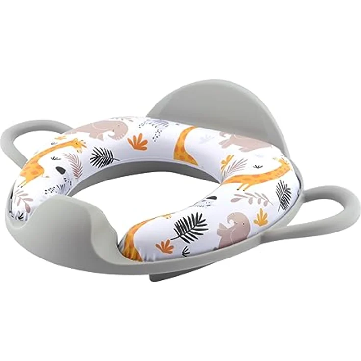 Lorelli Baby-Toilettensitz mit Rückenlehne, gepolstert, Spritzschutz, Handgriffe, 11 cm, Kunststoff – Bild 1